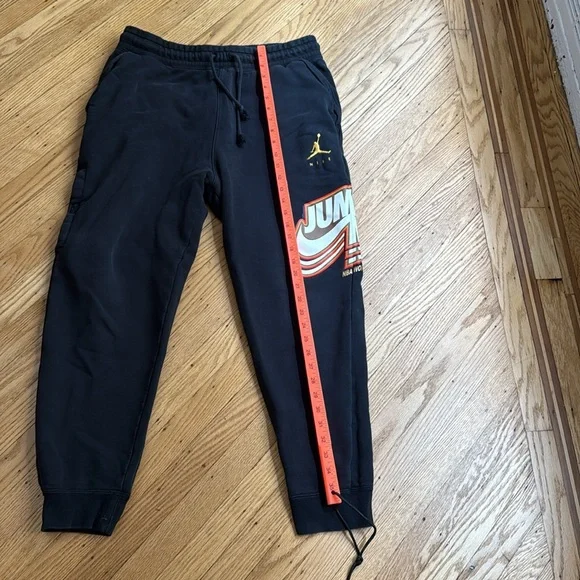 Nike Jordan Jumpman Jogger Sweatpants Black Gold Logo NBA World L Large - Picture 4 of 14